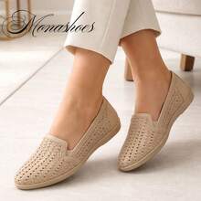 Women's Flat Shoes, Casual, Comfortable And Stylish, Lightweight, Breathable And Ideal For All-Day Wear - Beige - View 1