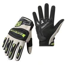 1 par de guantes de moto para primavera/verano, guantes unisex delgados, transpirables, antideslizantes y resistentes al desgaste con pantalla táctil para carreras, todoterreno y motocicleta - Multicolor - Ver 12