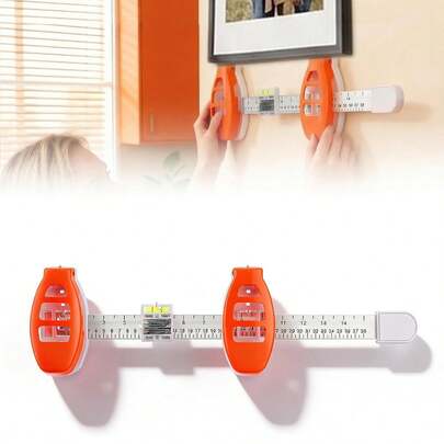 Level & Hang Magnetic Ruler - 3-In-1 Picture Hanging Tool With Built-In Level For Wall Decor Alignment,Magnetic Level Ruler Kit - Professional Picture Hanging Tool For Perfect Straight Wall Art