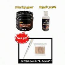 This Multi-Functional Leather Repair Kit Includes Dye And Leather Filler Repair Cream, Professional-Grade Leather Scratch Repair And Color Restoration Cream, Suitable For Repairing And Dyeing Leather Burns, Wear And Holes. - Liquid - View 11