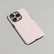 粉色波点手机壳，柔软可爱少女设计，Y2K风格，甜美美学，兼容 17 Pro Max、16e、15 Pro、14 Plus、13、12、11 Pro Max - 粉色 - 查看 4