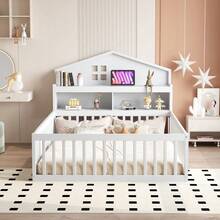 Kids Bed Frames, Headboards & Footboards - White+Solid Wood+140cm*200cm - View 3