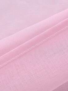 1pc Sheer Curtain, Grommet Curtain, Light Filtering Curtain, Semi-Transparent Curtain, Home/Office Use Curtain, Solid Color Modern Minimalist Polyester Voile Curtain, Softens Light, Suitable For Bedroom, Living Room, Balcony, UV Protection - Pink - View 6
