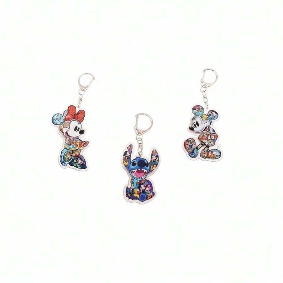 Disney Móc khóa acrylic hoạt hình 2D mới, móc khóa đôi dễ thương - Xem 1