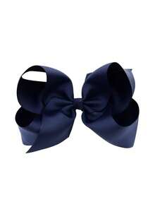 1pc 6-Inch Large Satin Ribbon Bow Hair Clip, Suitable For Girls And Teenagers - A - View 10
