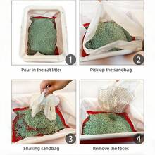 10pcs Reusable Cat Litter Filters - No Need For Manual Pet Waste Liners, With Filters, Durable Polyethylene Material, Universal And Convenient, For Cleaner Litter Box, Easy To Clean And Control Odor, Pet Waste Cat Litter | No Need For Manual Handling - View 8