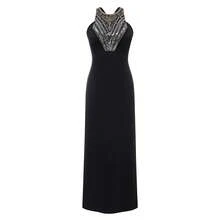 BABEYOND 1920s Women's Surprising Geometric Beads Evening Gown - 黑銀色 - 查看 9