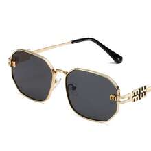 2026 BestsellerHigh Quality Rectangle  Fashion Brand Designer Vintage Glasses Metal Frame Eyewear Mujer - C1黑色 - 查看 1