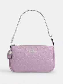 Coach Women's Nolita 19 Bag In Light Violet/Purple Embossed Signature Leather - 紫丁香色 - 查看 7
