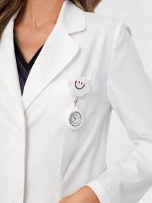 cimmuovere White Long Sleeve Laboratory Surgical Gown, Nurse Scrub Uniform, Scrub Uniform, Dentist Scrub Uniform Jacket Spring Fall - White - View 5