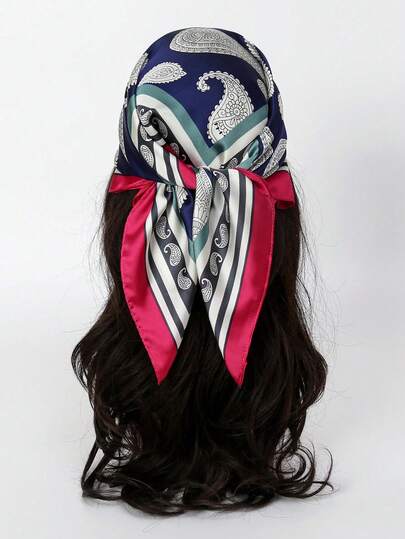 1pc Bandana Scarf For Women, Paisley Print Headband/Neck Wrap, Suitable For Daily Wear