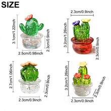 1/2/4pcs Mini Transparent Acrylic Succulent Car Air Vent Clip Fragrance Diffuser, Faux Succulent Interior Decor, Car Air Freshener - Plant - View 4