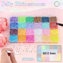 1 Box 3mm Colorful Resin Flat Bottom Rhinestones, DIY Crafts, Crystal Tweezers Pen For Nail Art, Jewelry Making, Phone Case Decoration - 3-mm - View 4
