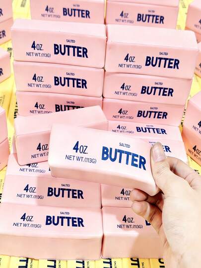 Moist Butter Stick Stress Ball - Fun Sensory Toy For Anxiety & Focus, Therapeutic Play For Birthday Gifts, Carnival Stocking Stuffers, And Mother's Day Treats.Slow-Rise Squishy Sensory Toy – Soft Yellow Stress Relief Ball For Adults, Perfect For Anxiety, ADHD & Office Focus