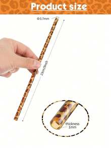 1/10/20pcs Reusable Leopard Print Plastic Cheetah Animal Straws Perfect For Women's Tumblers, Drinking, Safari-Themed Parties, Halloween, Christmas, New Year, And More, Party Drink Accessories | Playful Design | Plastic Straws, Leopard Print Straws - View 5