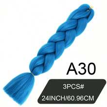 3PCS/Set24inch Synthetic Crochet Braid, Low-Temperature Synthetic Fiber Weaving Extension, Professional Synthetic Fiber Crochet Multi-Color Weaving, Multiple Color Choices, Suitable For Female Role-Playing, Soft Eight Wood Floor, Heat Setting, 300grams/Bag, Weaving Extension, Suitable For Occasions Such As Christmas, New Year, Jia Nian Hua Music Festival, Etc - Multicolor - View 29