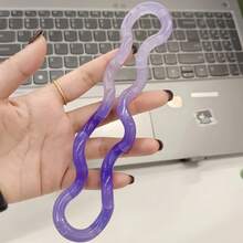 1件裝溫度感應扭繩多色水晶電鍍思考訓練繩壓力緩解玩具（可組裝成各種形狀，包裝盒顏色隨機發貨，隨溫度變色） - 彩色 - 查看 10