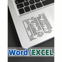 1 pieza/2 piezas Pegatina de atajos de teclado para Windows/WORD para portátil, sin necesidad de cortar, se puede usar como decoración diaria para el portátil - Claro - Ver 6