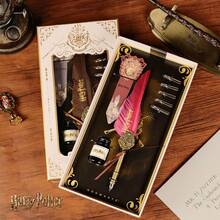 Harry Potter 1pc Vintage Feather Quill Pen, Harry Potter Pen Set, Collectible Writing Pen With Alternative Nib, Magical Stationery Gift For Book Fans, Back To School Gifts For Teens,Feather Direction And Size Are Randomized [Officially Licensed] ﻿ - A - View 3