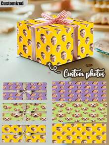 Customized Gift Wrapping Paper With Patterns And Text, Suitable For Christmas, Anniversary, Valentine's Day, Mother's Day, Birthday, Children's Day And Other Occasions, Showcasing An Elegant Lifestyle - Multicolor - View 4