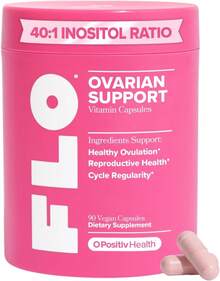 FLO Ovarian Health Support - Hormone Balance For Women, Supplement With DIM, Myo & D-Chiro Inositol, Folic Acid - Supports Healthy Ovulation, Cycle Regularity - 30 Servings - 卵巢健康支持膠囊(1 粒) - 查看 11