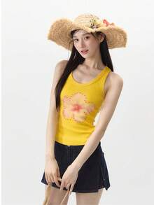 Women Tank Tops & Camis - Yellow - View 4
