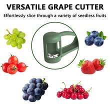 4-In-1 Stainless Steel Grape/Cherry/Tomato/Strawberry Slicer, Fruit Cutter For Baby, Salad Maker Tool - Multicolor - View 6