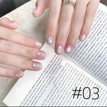 MISS MIANEL 10ml/Pc 2026 New High Density Glass Bead Glitter Gel Nail Polish, Shiny Cat Eye Effect, UV Nail Care Products, Summer Nail Colors Include White, Pink, Blue, Cute Designs - Multicolor - View 20