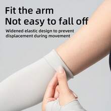 ROCKBROS 1pc Summer Fingerless Ice Silk UV Protection Arm Sleeve, Durable Elastic Comfortable Breathable - Multicolor - View 4