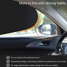Car Static Adsorption Sunshade, Anti-UV Heat Insulation Window Curtain, Car Sun Visor - A - View 4