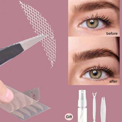 60pcs Lace Eyeshadow Stickers, Women's Makeup Eyeliner Stickers, Invisible Mesh Double Eyelid Stickers, Beauty Makeup Products, Quickly Create European Profound Eye Sockets, Easy To Use, Suitable As Christmas Gifts, Makeup Tools, Travel Essentials.