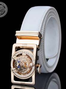 White With Gold Buckle