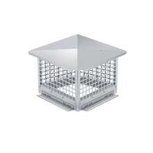 Tapa de chimenea ajustable, bloqueo de chispa de malla de acero inoxidable 304, cabe 11 "-13" azulejos de flujo, resistente al clima y fácil de instalar, plata - 8*8 pies - Ver 3