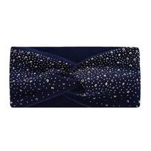 1pc Rhinestone Bohemian Headband, Yoga Sports Elastic Headscarf, Workout Wide Non-Slip Hair Accessory - A - View 10