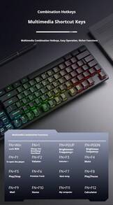 AULA 狼蛛S3005機械手感遊戲鍵盤有線輕音薄膜鍵盤辦公室鍵盤筆記型電腦/PC桌上型電腦通用 - 查看 8