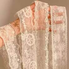 Y2k Long Lace Waistband Bow Floral Lace Waist Belt Tie Up Dress Jeans Belt Summer - A2 - 查看 4