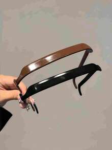 2pcs/Set Summer Minimalist Square Headbands For Women, Plastic Headbands, Suitable For Beach, Swimming Pool, Casual Daily Wear And Styling Hair Band Diadema Hair Hoop For Outdoor Activities, Vacation, Travel, Outfit Accessories, And Gifting - Multicolor - View 9