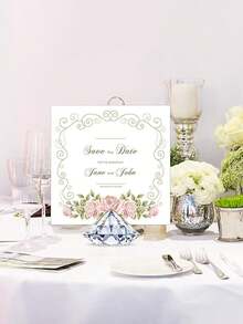 1/4/8 chiếc giá đỡ danh thiếp hình kim cương bằng acrylic, thích hợp cho bàn làm việc văn phòng, bàn tiệc, lễ cưới và các sự kiện liên quan. - nhiều màu - Xem 10