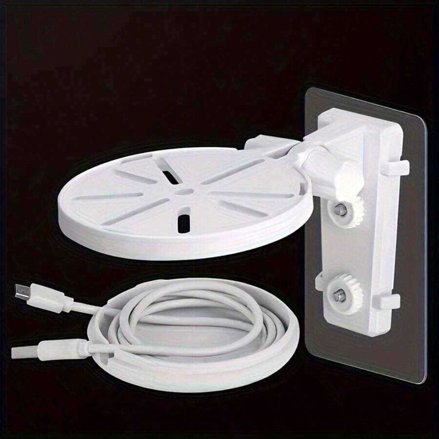 1 chiếc giá đỡ gắn tường điều chỉnh đa năng, phù hợp cho hệ thống camera an ninh gia đình, không cần khoan, được làm từ chất liệu ABS.