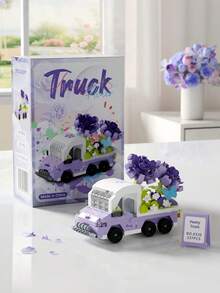 Mini Building Block Flower Set, Car Building Blocks, 3D Model Desktop Decor Collectible, Building Block Potted Plant, Creative Building Block Ornament, Room Decoration, Suitable As Creative Gift For Friends, Holiday/Birthday Gift, Memorable Gift - Floral Series - View 7