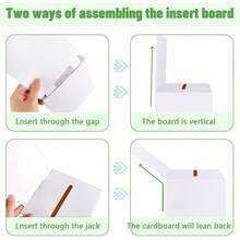 4pcs Raffle Box, Voting Box, Suggestion Box With Slot, Cardboard Raffle Box, With Removable Title Board, Suitable For Collecting Business Cards, Voting And Contests - White - View 5