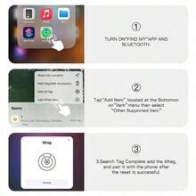 GPS Tracker For Car,Mini Trackers Device With Weatherproof Magnetic Case-No Monthly Fee-Best Hidden GPS Trackers,Anti-Lost Device,Works With Apple Find My Gift - Black - View 3