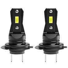 S&D Bombillas LED H7 para faros de coche, 20000LM, mini lámpara con chips 7535 CSP, inalámbrica, sin ventilador, 12V, 6000K - A - Ver 8