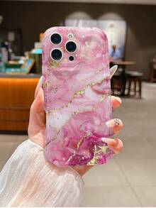 1个大理石纹奶油色透明防摔手机壳，TPU材质，适合作为节日礼物，兼容苹果iPhone Xs/Xs Max/Xr/11/12/13/14/15/16 Pro/Pro Max/14/15/16 Plus/17，男女通用 - 無色 - 查看 3