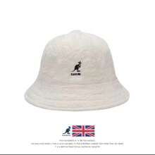 Kangol Kangaroo Fur Round-Brimmed Fisherman Hat For Women, Warm Plush Bucket Hat, Retro And Versatile Flat-Top Water Bucket Hat, Winter Accessory 5Y3I - 白色圓頂兔毛漁夫帽 - 查看 12