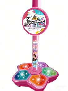 Kids Karaoke Machine With Microphone - Karaoke Audio System Designed For Babies. Includes MP3 Player. Audio Connection Cable. Can Connect With Smartphones And Tablets To Sing Along. - Multicolor - View 9