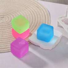 1pc Latest Trending New Big Ice Cube Malt Squeeze Stress Relief Toy, Squeeze Toy, Sensory Squeeze Toy, Sensory Toy, Stress Relief Cube Water Cube Simulated Malt Ice Cube Squeeze Stress Relief Ball - Perfect Gift - Birthday Gift - Ideal Gift - Surprise Gift - Holiday Gift - Seasonal Gift - Halloween Gift - Christmas Gift - Gamer Enthusiast Elegant Gift - Gift - Easter Gift - 綠色 - 查看 6