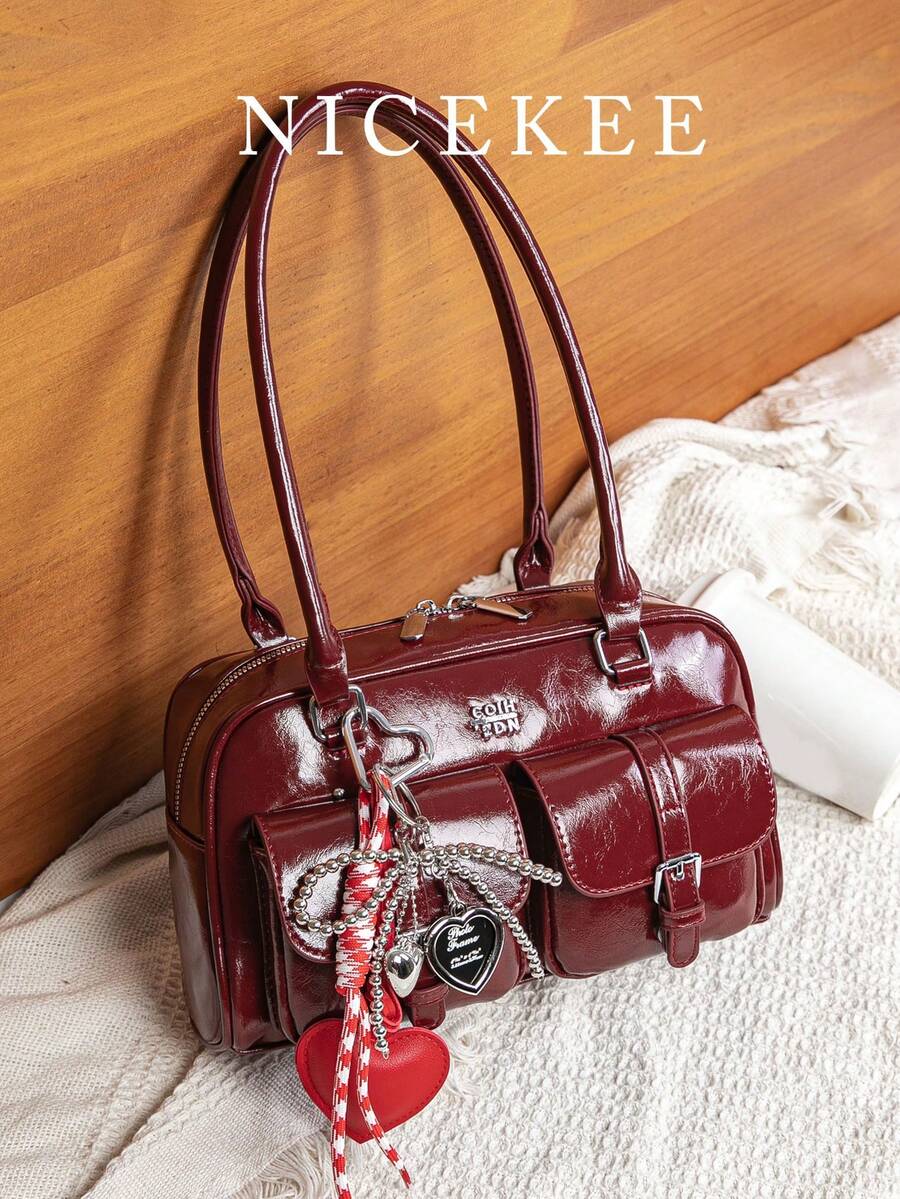 New Bread Knot Multi-Pocket Underarm Bag, Fashionable Beautiful Tones, High Cost-Performance Vintage Minimalist Elegant Ladies' Shoulder Bag, Versatile For Daily, Commuting, Shopping