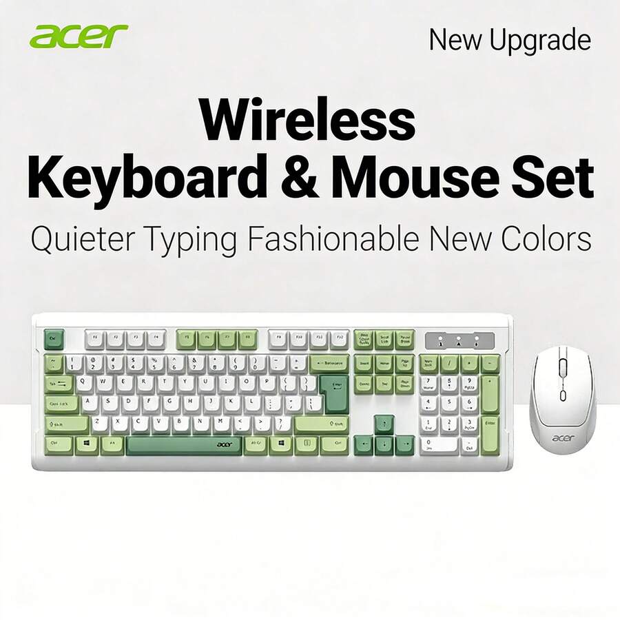 Acer Wireless Keyboard And Mouse Set, Silent, Good Typing Feel, Suitable For Office, Women, Desktop Computer - View 1