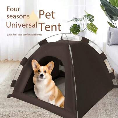 Removable & Washable Cat/Dog House Tent, Outdoor Pet Bed Mat For Summer